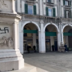 Brescia, svastiche in piazza della Loggia