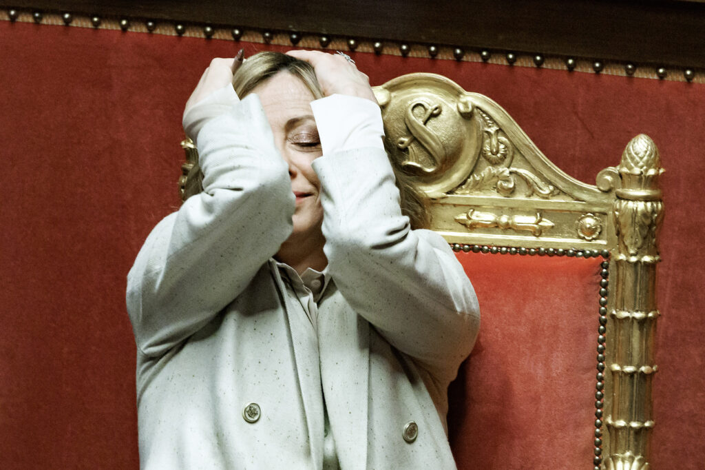 Galleria foto 'Giorgia Meloni in Senato: le smorfie della premier in Aula' - foto 3