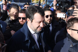 Palermo - Matteo Salvini al processo Open Arms dove si attende la sentenza