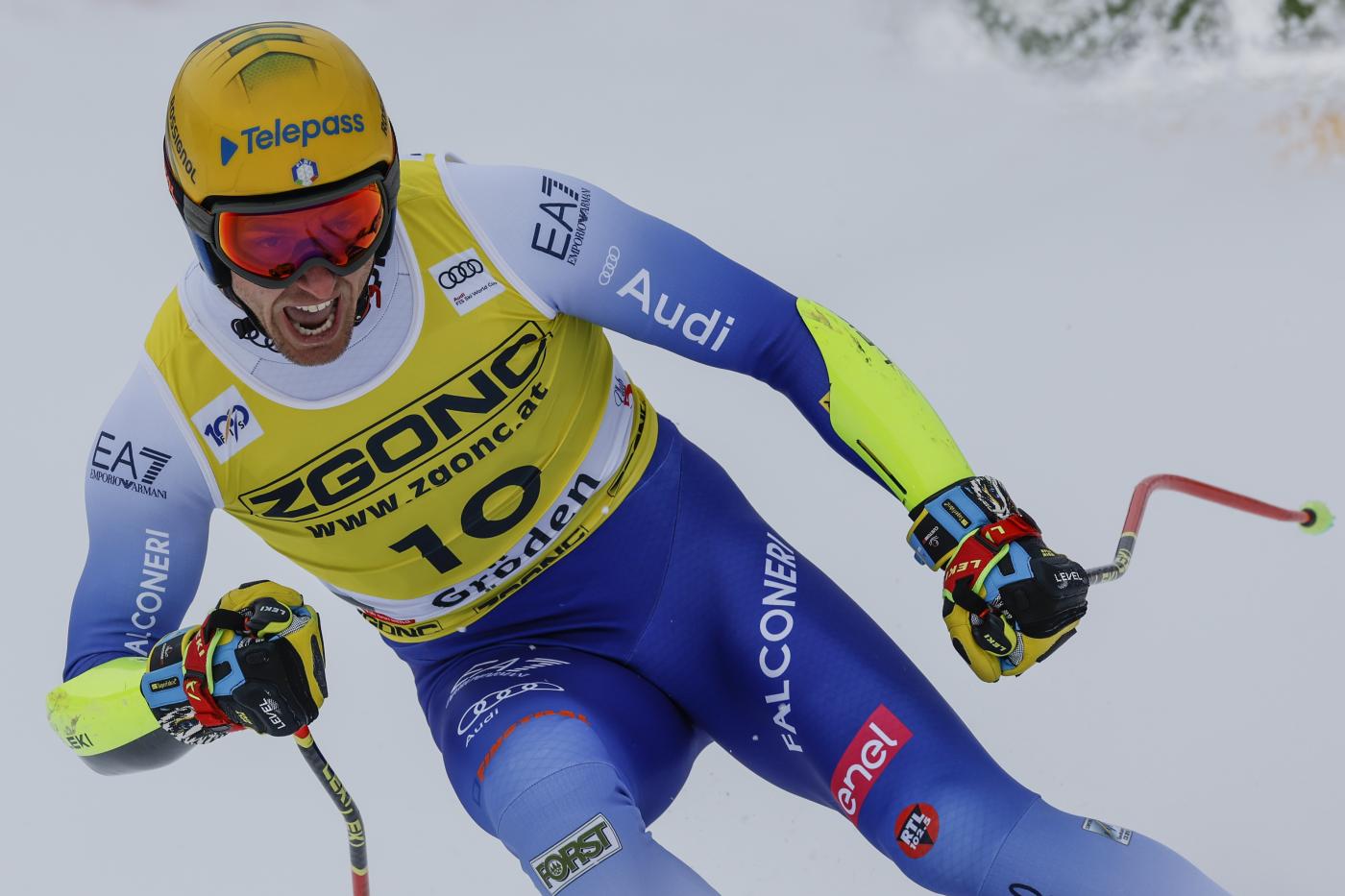 Sci, Mattia Casse vince il SuperG in Val Gardena, è il primo successo in carriera