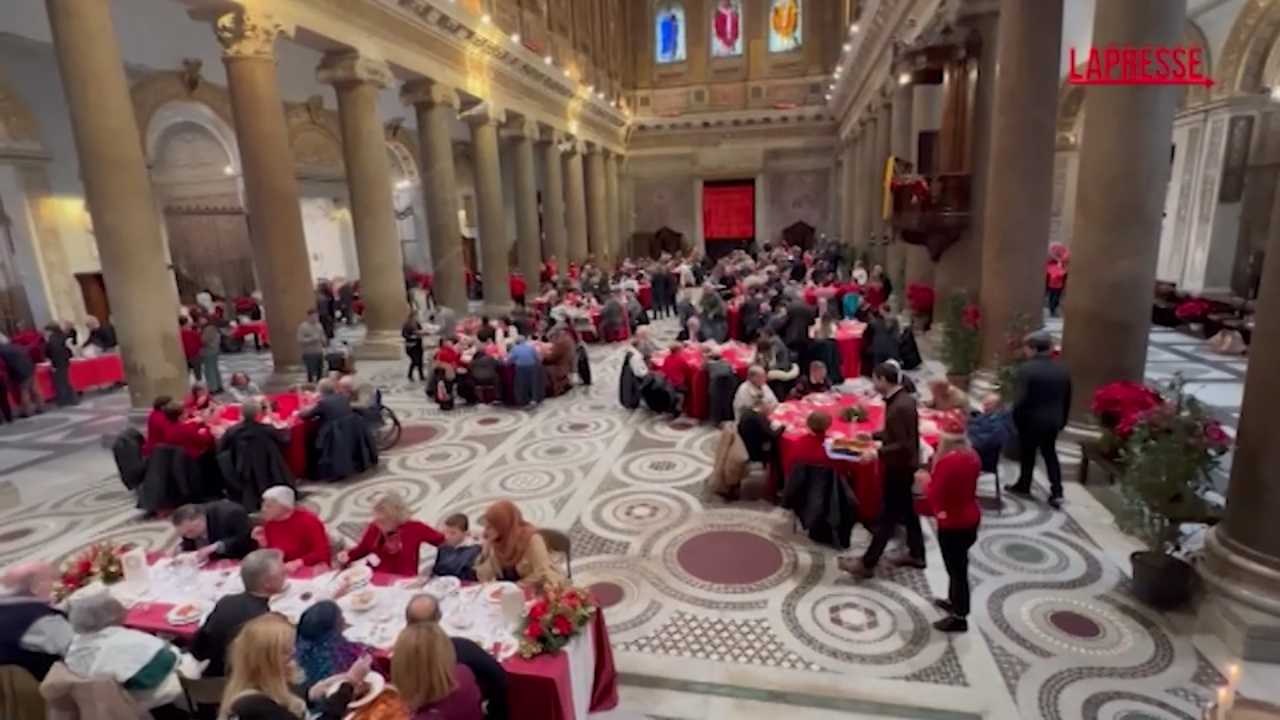 Roma, Natale a tavola con i poveri di Sant’Egidio