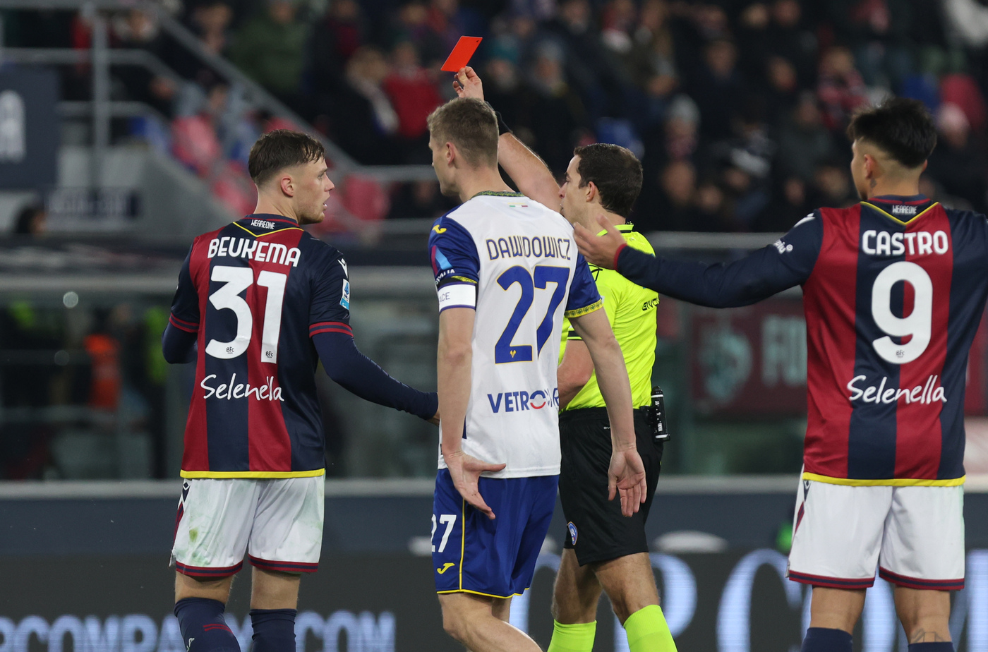 Serie A, Bologna Verona 2 3: decide un autogol di Castro