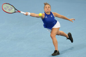 Quarti di finale del torneo di tennis United Cup a Sydney tra Jasmine Paolini vs Karolina Muchova