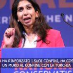 Migranti, l’ex ministra britannica Braverman: “Italia ha costruito muro al confine con la Turchia”