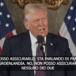 Usa, Trump: “Non escludo forza militare per Panama e Groenlandia”