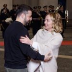 Ucraina, Zelensky da Meloni a Chigi. Domani l’incontro con Mattarella
