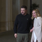 Ucraina, Meloni accoglie Zelensky a Palazzo Chigi