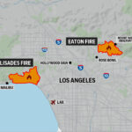 Los Angeles, Palisades fire e Eaton fire: la mappa degli incendi
