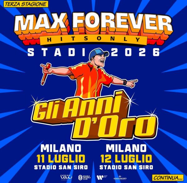 Pezzali annuncia doppia data a San Siro per ‘Max Forever’