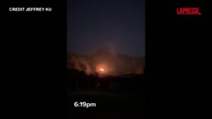 Los Angeles, un video mostra l’inizio dell’Eaton Fire
