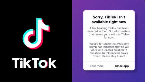 App TikTok oscurata negli Stati Uniti, messaggio agli utenti: “Per fortuna arriva Trump”