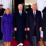 Joe e Jill Biden accolgono i Trump alla Casa Bianca