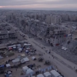 Gaza, la distruzione a Rafah vista dall’alto