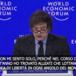 Milei al World Economic Forum: “Non mi sento solo, con me anche Meloni, Musk e Trump”