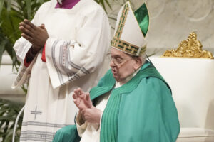 Papa Francesco alla messa della Domenica della Parola del Signore nella Basilica di San Pietro in Vaticano