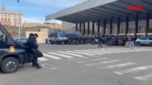 Roma-Eintracht: i controlli della polizia a Termini