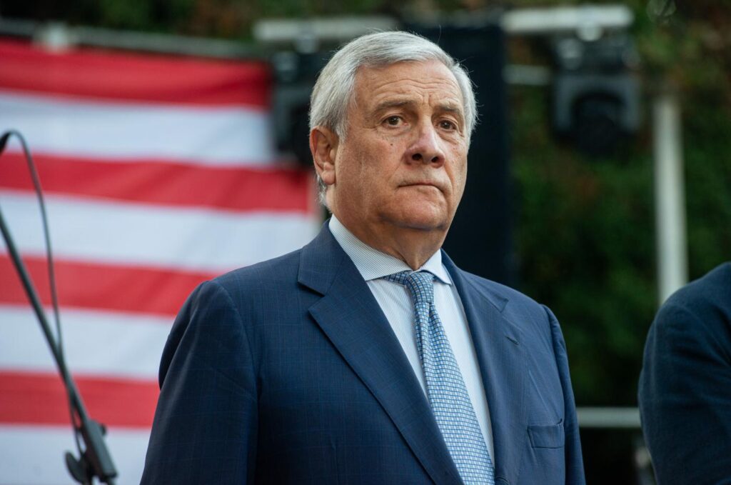 Il ministro Antonio Tajani Roma - Independence Day a Villa Taverna