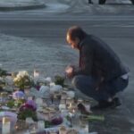 Sparatoria in Svezia, candele e fiori sul luogo della strage