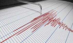Un sismografo che segnala un terremoto