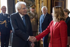 Il Presidente Sergio Mattarella in occasione dell\'incontro con i Ministri ed altri membri del Governo