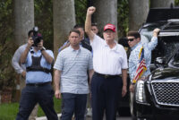 Salvini Trump arriva all'International Golf Club a West Palm Beach