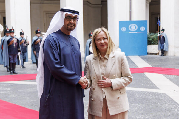 Palazzo Chigi - Giorgia Meloni incontra il presidente degli Emirati Arabi Uniti Sheikh Mohamed bin Zayed Al Nahyan
