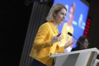 Kaja Kallas parla dopo il Consiglio Esteri dell'Ue