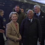 Ucraina, von der Leyen e Antonio Costa in stazione a Kiev