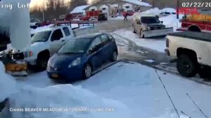 New York, il tetto cede sotto il peso della neve: il crollo ripreso da una telecamera