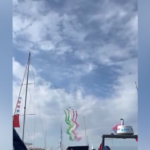 Nave Amerigo Vespucci a Trieste, il sorvolo delle Frecce Tricolori
