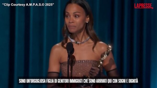 Oscar 2025, il discorso di Zoe Saldana