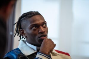 Rafael Leao intervistato nelle sede del Corriere della Sera di Via Solferino