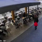 Mannheim, l’auto sfreccia a tutta velocità ripresa da una telecamera di sicurezza