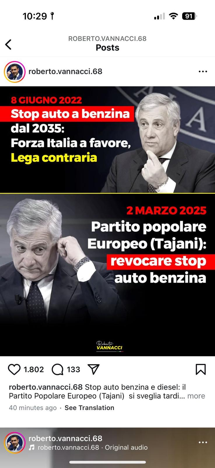 Bufera su Vannacci, pubblica un post contro FI poi lo rimuove