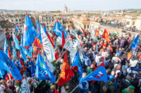 Roma, manifestazione dei lavoratori metalmeccanici del settore automotive