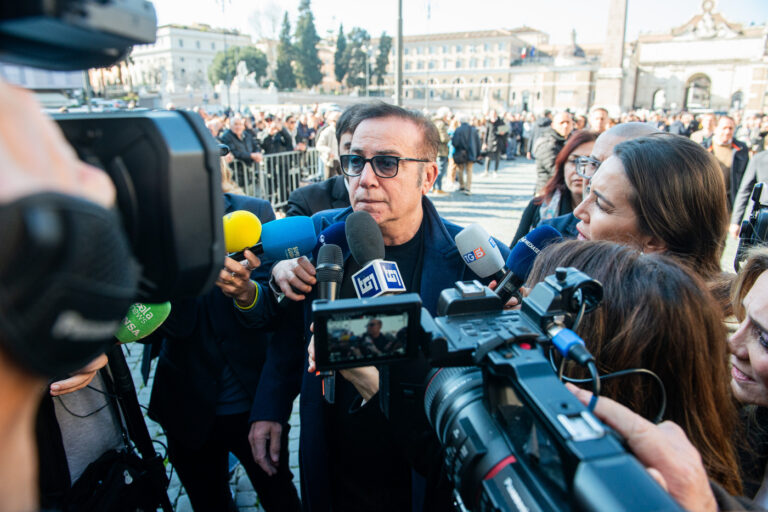 Funerali Eleonora Giorgi alla chiesa degli artisti in Piazza del Popolo a Roma