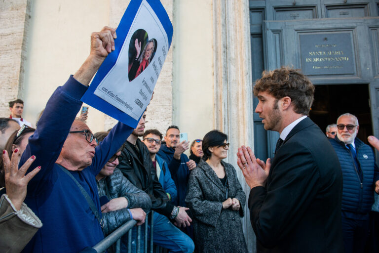 Funerali Eleonora Giorgi alla chiesa degli artisti in Piazza del Popolo a Roma