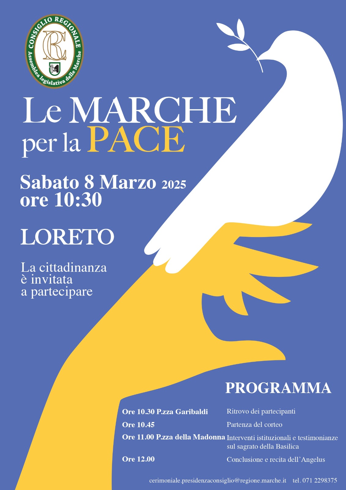 Loreto, l’8 marzo torna ‘Le Marche per la pace’