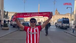 Roma-Athletic Bilbao, centinaia di tifosi baschi invadono il centro prima del match