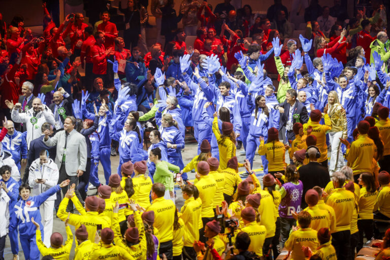 Torino, cerimonia di inaugurazione degli Special Olympics presso Inalpi Arena