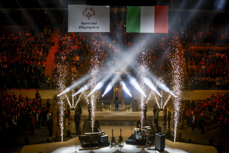 Torino, cerimonia di inaugurazione degli Special Olympics presso Inalpi Arena