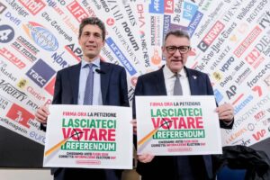 Roma - Stampa Estera, conferenza stampa Landini CGIL Magi +eu sui referendum lavoro e cittadinanza