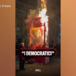Al carnevale di Poggio Mirteto bruciato fantoccio Meloni con scatola ‘Barbie fascio di luce’