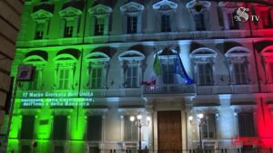 Unità nazionale Italia, Palazzo Madama si illumina col Tricolore per il 17 marzo