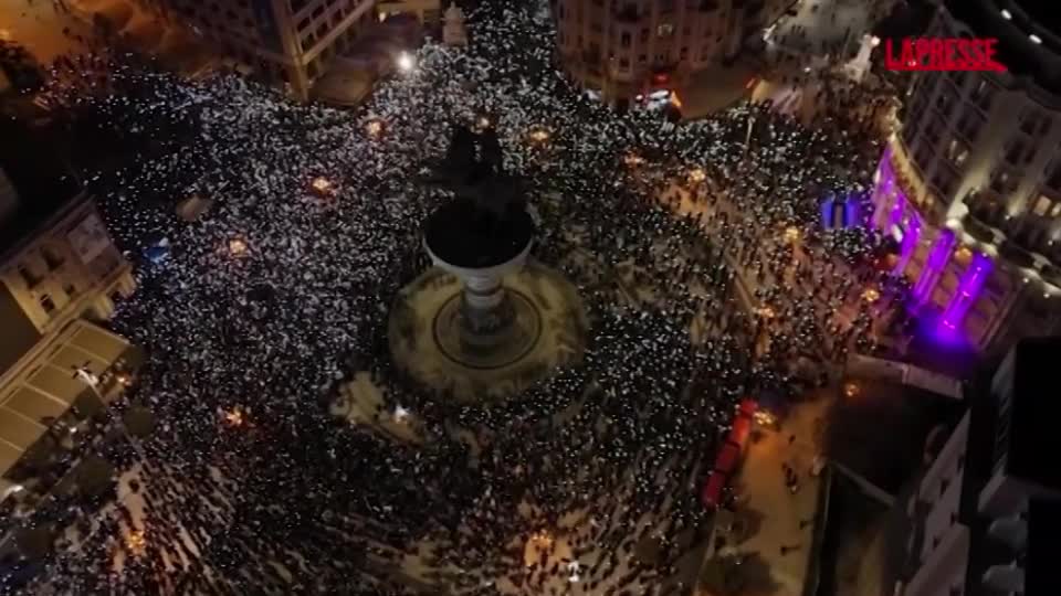 Rogo discoteca Macedonia del Nord, manifestazione di protesta Skopje