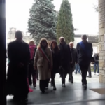 Covid, la chiesa del cimitero di Bergamo svuotata dei banchi come nel 2020