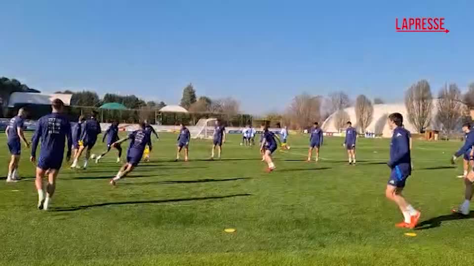 Nazionale, l’allenamento degli Azzurri alla vigilia del match di Nations League contro la Germania