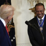 Tiger Woods e Vanessa Trump, le immagini sui social