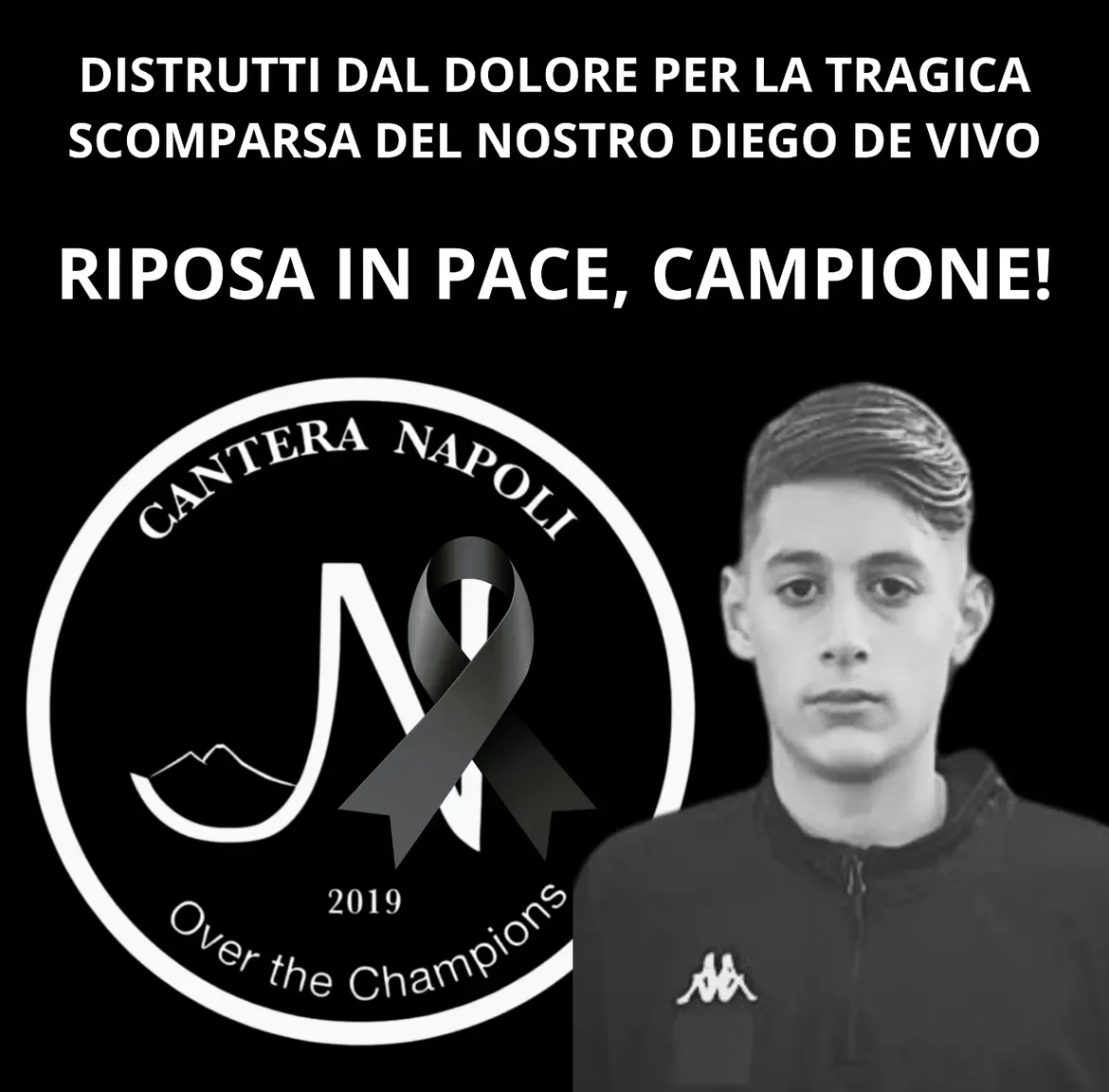 Lutto Cantera da Lapresse.it lutto al cantera napoli muore a 14 anni il giovane calciatore diego de vivo