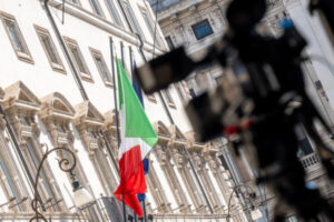L'ingresso di Palazzo Chigi dove oggi è stata approvata la riforma Ius Sanguinis